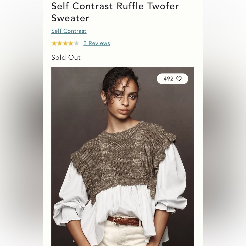 Anthropologie Twofer Sweater
